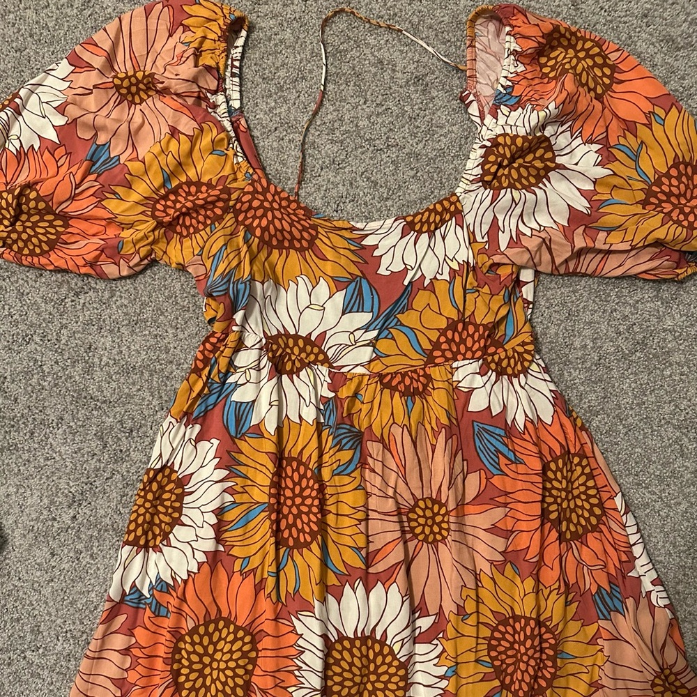 O'Neill Sunflower Puff Sleeve Dress